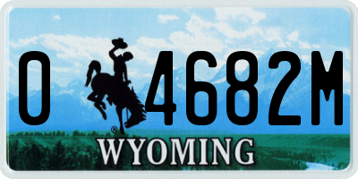 WY license plate 04682M