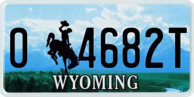 WY license plate 04682T