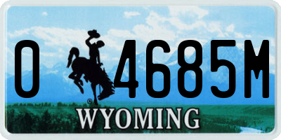 WY license plate 04685M
