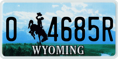 WY license plate 04685R