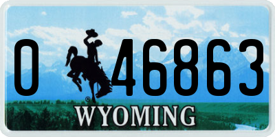 WY license plate 046863