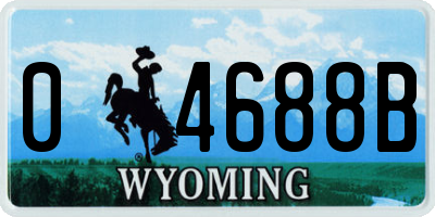 WY license plate 04688B