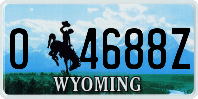 WY license plate 04688Z