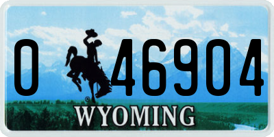 WY license plate 046904