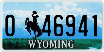 WY license plate 046941