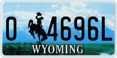 WY license plate 04696L