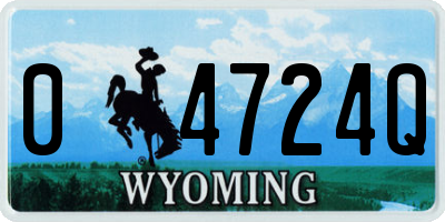 WY license plate 04724Q