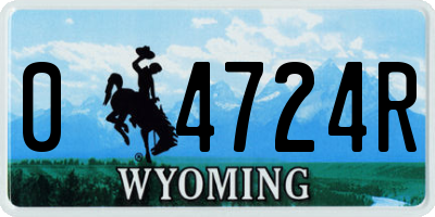 WY license plate 04724R