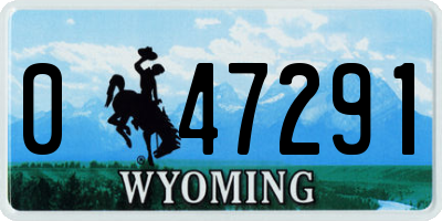 WY license plate 047291