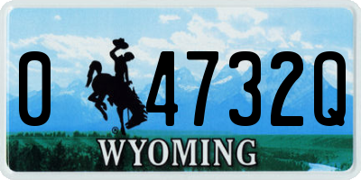 WY license plate 04732Q