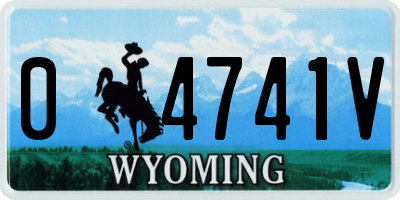 WY license plate 04741V