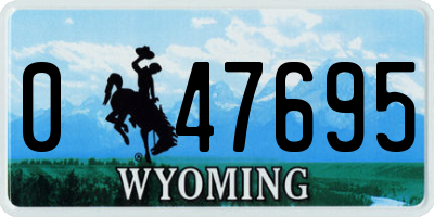 WY license plate 047695