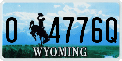WY license plate 04776Q