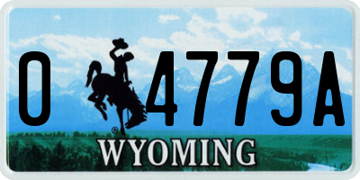 WY license plate 04779A