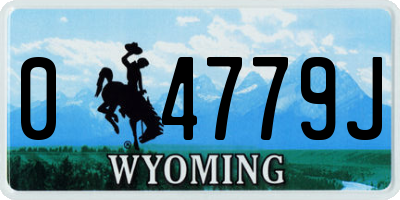 WY license plate 04779J