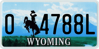 WY license plate 04788L