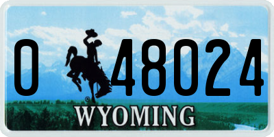 WY license plate 048024