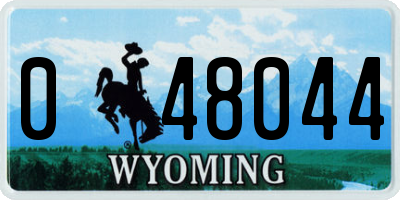 WY license plate 048044