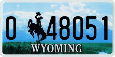 WY license plate 048051