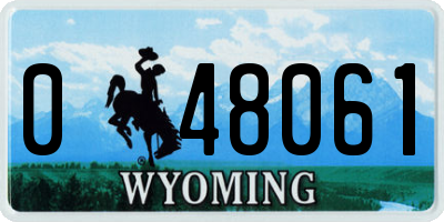 WY license plate 048061