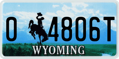 WY license plate 04806T