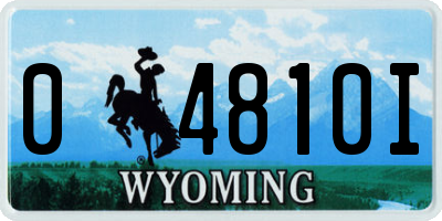 WY license plate 04810I