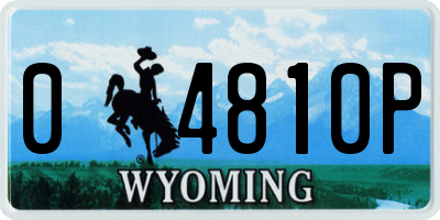 WY license plate 04810P
