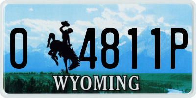 WY license plate 04811P