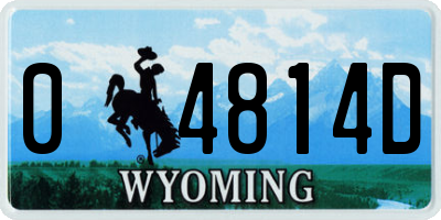 WY license plate 04814D