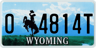 WY license plate 04814T