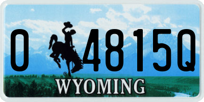 WY license plate 04815Q