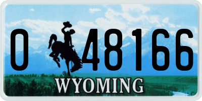 WY license plate 048166