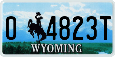 WY license plate 04823T