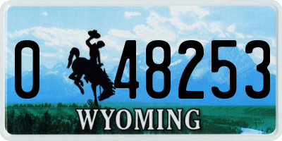 WY license plate 048253