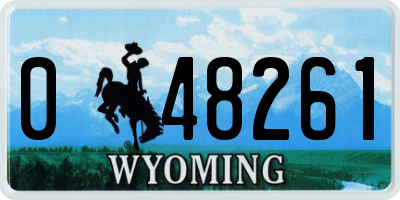 WY license plate 048261