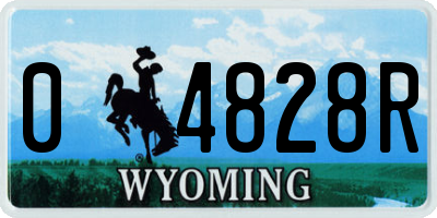 WY license plate 04828R
