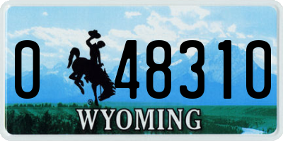 WY license plate 048310