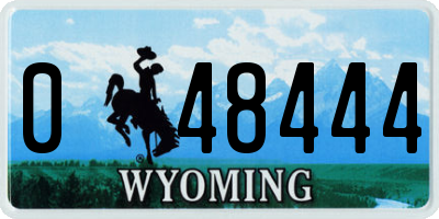 WY license plate 048444