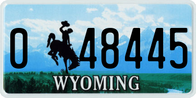 WY license plate 048445