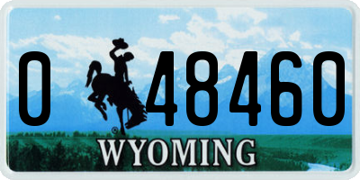 WY license plate 048460