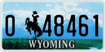WY license plate 048461