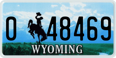 WY license plate 048469