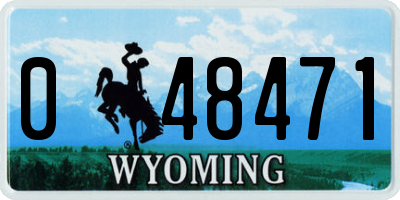 WY license plate 048471