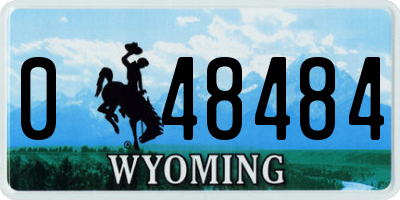WY license plate 048484
