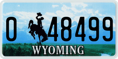 WY license plate 048499
