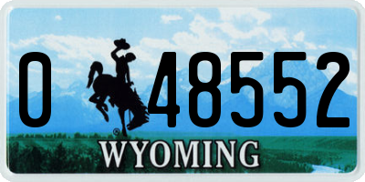 WY license plate 048552