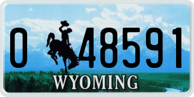 WY license plate 048591
