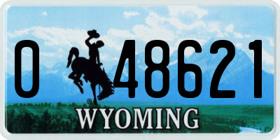 WY license plate 048621