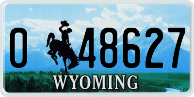 WY license plate 048627