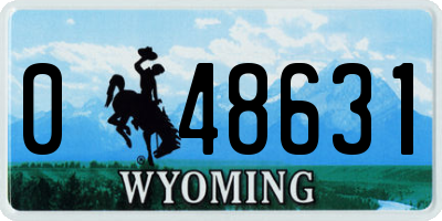 WY license plate 048631
